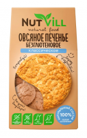 NutVill Печенье овсяное классическое без глютена и сахара, 85 г 
